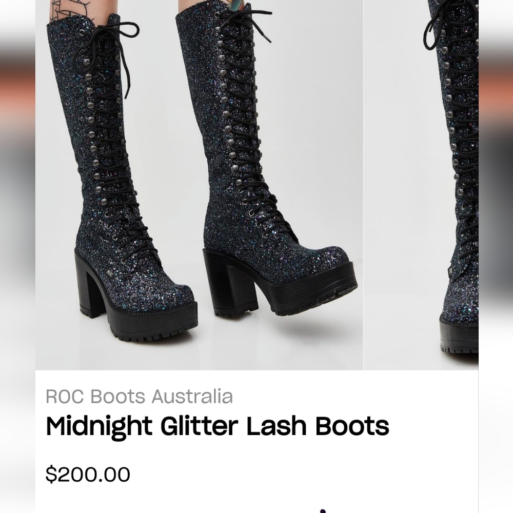 ROC Midnight Glitter Lash Boots